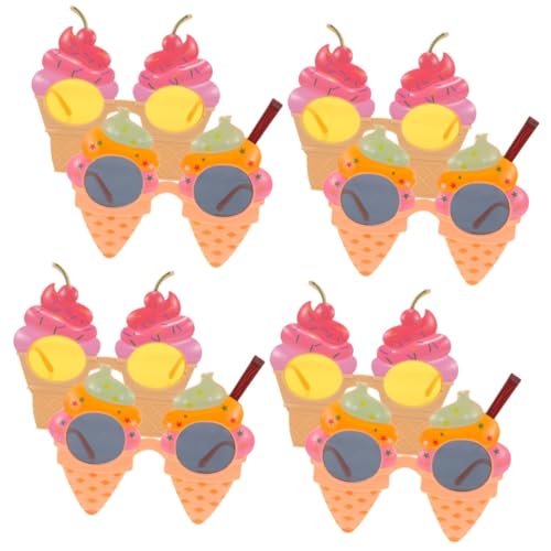 HAMPPLIES 8 Stck. Hawaii Party Brillen Lustige Eiscreme Sonnenbrillen für Fotos Tragbare Cartoon Dekoration für Strand und Themenfeiern Farbenfroh HAMPPLIES 8 Stck. Hawaii Party Brillen Lustige Eiscreme Sonnenbrillen für Fotos Tragbare Cartoon Dekoration für Strand und Themenfeiern Farbenfroh von HAMPPLIES