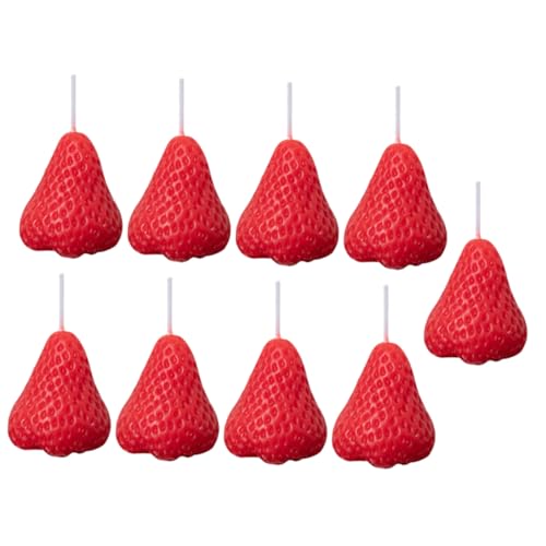 HAMPPLIES 9 Stück Duftkerze Erdbeere Erdbeerdekor süß Erdbeer-Dekorationen Duft Kerze Hochzeitskerze Duftkerzen Kerzen dekorative kerzen für zu hause einzigartige Kerzen Paraffin rot HAMPPLIES 9 Stück Duftkerze Erdbeere Erdbeerdekor süß Erdbeer-Dekorationen Duft Kerze Hochzeitskerze Duftkerzen Kerzen dekorative kerzen für zu hause einzigartige Kerzen Paraffin rot von HAMPPLIES