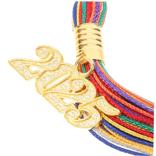 HAMPPLIES Abschlussquasten mit Goldenem Anhänger Polyester Abschlusskappen Dekoration Einfach Anbringbar für Bachelor Master Doktorhut Eleganter Charme für Abschlussfeier und von HAMPPLIES