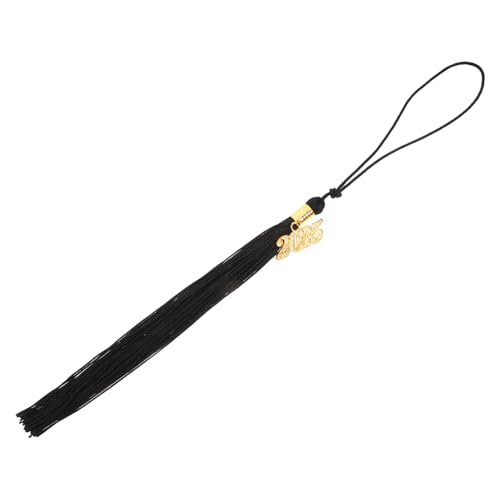 HAMPPLIES Absolventenhut Quaste Anhänger Schwarze Abschlusskappen Dekoration Einfach Anbringbare Charme für Diy und Abschlussfeier Stilvolle und Bedeutungsvolle Accessoires von HAMPPLIES