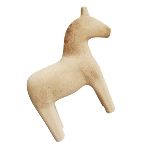 HAMPPLIES DIY Holzpferd Ornament aus Natürlichem Holz Glatte Kanten Handbemalbar und Dekorierbar Kreatives Bastelset für Tischdekoration und Einzigartige Holzpferde Kunstwerke Kleines Modell von HAMPPLIES