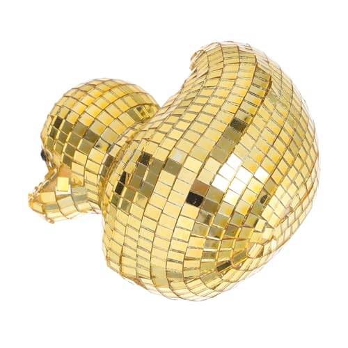 HAMPPLIES Glas Dekoente mit Spiegeloberfläche Kreatives Disco Motiv Stilvolles Wohnaccessoire Reflektierendes Tierornament für Zuhause Einfach zu Reinigen Einzigartiges von HAMPPLIES