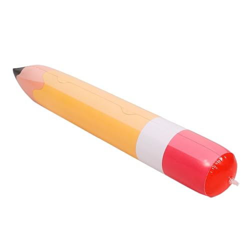 HAMPPLIES Großer Aufblasbarer Bleistiftballon Rückkehr zur Schule Party Deko Orange PVC für Klassenzimmer und Geburtstagsfeiern Deko für Fotos und Veranstaltungen von HAMPPLIES