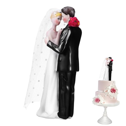 HAMPPLIES Hochzeits Tortenaufsatz Brautpaar Figur aus Resin Romantische Dekoration für Hochzeitsfeier und Verlobung Langlebiges und Design Detailreiche Handarbeit Tortenfigur für Besondere HAMPPLIES Hochzeits Tortenaufsatz Brautpaar Figur aus Resin Romantische Dekoration für Hochzeitsfeier und Verlobung Langlebiges und Design Detailreiche Handarbeit Tortenfigur für Besondere von HAMPPLIES