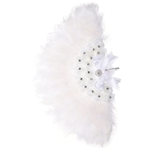HAMPPLIES Hochzeitsfächer aus Federn Kreativer Faltbarer Handfächer für Braut und Partydekoration Handgefertigtes Accessoire mit Klassischem Design für Fotos Gadget HAMPPLIES Hochzeitsfächer aus Federn Kreativer Faltbarer Handfächer für Braut und Partydekoration Handgefertigtes Accessoire mit Klassischem Design für Fotos Gadget von HAMPPLIES