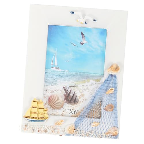 HAMPPLIES Holz Bilderrahmen Nautischer Stil Mediterraner Fotohalter für Tisch Segelboot Fotorahmen Kreative Deko für Schlafzimmer und Badezimmer für Strand und Meeresliebhaber HAMPPLIES Holz Bilderrahmen Nautischer Stil Mediterraner Fotohalter für Tisch Segelboot Fotorahmen Kreative Deko für Schlafzimmer und Badezimmer für Strand und Meeresliebhaber von HAMPPLIES