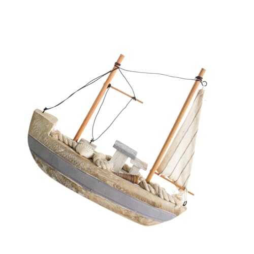 HAMPPLIES Holz Segelboot Modell Mediterranes Nautisches Für Tisch Handgefertigtes Ornament Für Wohnzimmer Schlafzimmer Büro Vintage Stil Tischdeko Und Streudeko Für Themenpartys HAMPPLIES Holz Segelboot Modell Mediterranes Nautisches Für Tisch Handgefertigtes Ornament Für Wohnzimmer Schlafzimmer Büro Vintage Stil Tischdeko Und Streudeko Für Themenpartys von HAMPPLIES