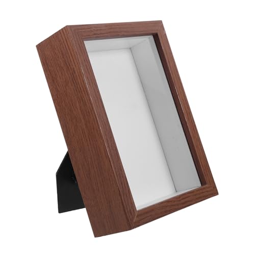 HAMPPLIES Holz Shadow Box Bilderrahmen Deko Vitrine für Getrocknete Blumen Trockenblumen DIY Aufbewahrung Displaycase Sammlerrahmen Tischdekoration von HAMPPLIES