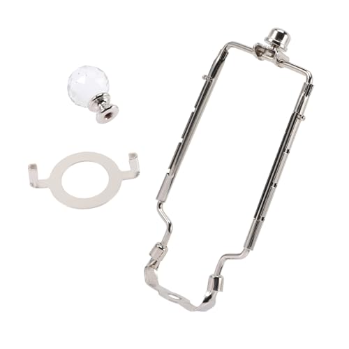 HAMPPLIES Lampenschirmhalter Lampenharfe mit Verstellbarer Halterung für Tischlampen Stabiles Lampenreparatur Kit für DIY Lichtprojekte Kompatibel mit Standard Fassungen Silber von HAMPPLIES