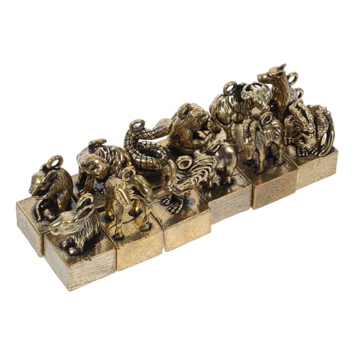 HAMPPLIES Messing-Sammlung Mit Tierkreiszeichen 12-teiliges Set Traditionelles Chinesisches Für Das Home Office HAMPPLIES Messing-Sammlung Mit Tierkreiszeichen 12-teiliges Set Traditionelles Chinesisches Für Das Home Office von HAMPPLIES