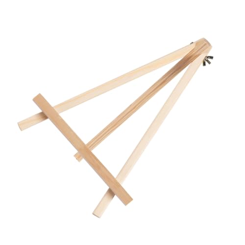HAMPPLIES Mini Staffelei aus Holz Leichter Tragbarer und Bilderhalter mit Stabilem Dreibein für Anfänger Kunstunterricht und Kleine Kunstwerke von HAMPPLIES