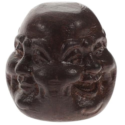 HAMPPLIES Miniatur Holzschnitzerei Buddha Kopf Figur Handgeschnitzte Holzfigur Für Meditation Wohnzimmer Zen Gartendeko HAMPPLIES Miniatur Holzschnitzerei Buddha Kopf Figur Handgeschnitzte Holzfigur Für Meditation Wohnzimmer Zen Gartendeko von HAMPPLIES
