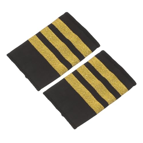 HAMPPLIES Pilot Schulterklappen Goldfarben Flugzeug Kapitän Uniform Abzeichen Epaulette für Piloten Trainees Robuste Webware Professionelle Flugdekorationsstreifen HAMPPLIES Pilot Schulterklappen Goldfarben Flugzeug Kapitän Uniform Abzeichen Epaulette für Piloten Trainees Robuste Webware Professionelle Flugdekorationsstreifen von HAMPPLIES