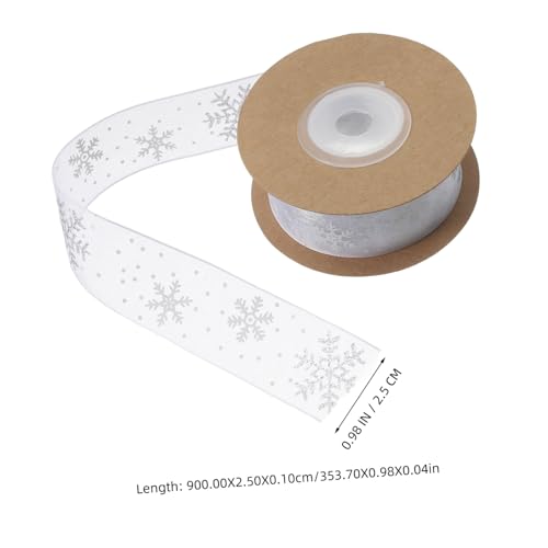 HAMPPLIES Schneeflocken Chiffon Geschenkband Weiß Stilvolles Winter Dekoband mit Filigranem Schneeflockenmuster Vielseitig Einsetzbar für Geschenkverpackung DIY und Partydekoration HAMPPLIES Schneeflocken Chiffon Geschenkband Weiß Stilvolles Winter Dekoband mit Filigranem Schneeflockenmuster Vielseitig Einsetzbar für Geschenkverpackung DIY und Partydekoration von HAMPPLIES