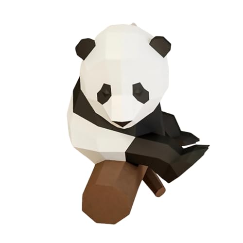 HAMPPLIES Sitzender Panda Papiermodell DIY Handgemachtes Geometrisches Origami Dekoration aus Irisierendem Papier für Anfänger und Festivaldeko HAMPPLIES Sitzender Panda Papiermodell DIY Handgemachtes Geometrisches Origami Dekoration aus Irisierendem Papier für Anfänger und Festivaldeko von HAMPPLIES