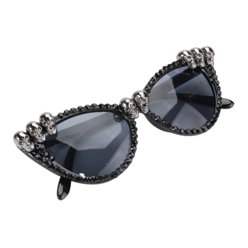 HAMPPLIES Skull Glasses Halloween Partybrille aus Leichtem Kunststoff und für Karneval Kostümfest Erwachsene und Einzigartiges Skelettdesign Festival Accessoire von HAMPPLIES