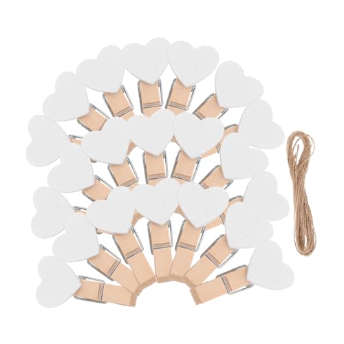 HAMPPLIES Teiliges Weiße Holzklammern Herzform mit Natürlichem Juteseil Wäscheklammern für Papierfotos Langlebig Bruchfest für Hochzeit Party Fotowand Dekoration HAMPPLIES Teiliges Weiße Holzklammern Herzform mit Natürlichem Juteseil Wäscheklammern für Papierfotos Langlebig Bruchfest für Hochzeit Party Fotowand Dekoration von HAMPPLIES