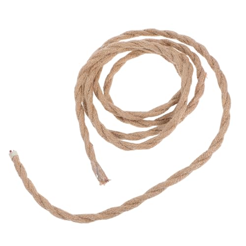 HAMPPLIES Vintage Juteseil Lampenkabel mit Kupferkern Isoliertes Textilkabel für Industrielle Pendelleuchten Dekoratives Retro Stromkabel für Wohnzimmer und Esszimmer und Vielseitig von HAMPPLIES
