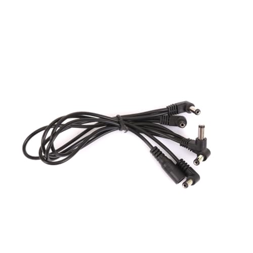 HAMPPLIES Wege Rechtwinkliges Pedal Stromkabel für Gitarren und Bass Effektpedale Langlebiges Power Daisy Chain Kabel mit Federkontakt Kompatibel für Pedale von HAMPPLIES