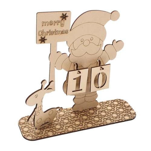 HAMPPLIES Weihnachtlicher Holz-adventskalender zum Befüllen DIY Countdown Kalender mit Verstellbaren Zahlen Dekorativer Tischkalender für Zuhause und Büro Langlebiges Festtagsgeschenk von HAMPPLIES
