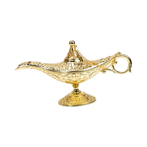 HAMPPLIES Wunschlampe aus Metall Legendäre Dekofigur für Tisch und Regal Kreative Party und Silvester Dekoration Hochwertige Zinklegierung Edles Goldfarbenes Ornament HAMPPLIES Wunschlampe aus Metall Legendäre Dekofigur für Tisch und Regal Kreative Party und Silvester Dekoration Hochwertige Zinklegierung Edles Goldfarbenes Ornament von HAMPPLIES