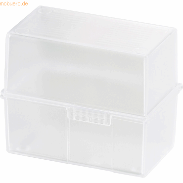 Han Karteibox A8 quer mit A-Z Register und 100 Karten transluzent-klar Han Karteibox A8 quer mit A-Z Register und 100 Karten transluzent-klar von HAN