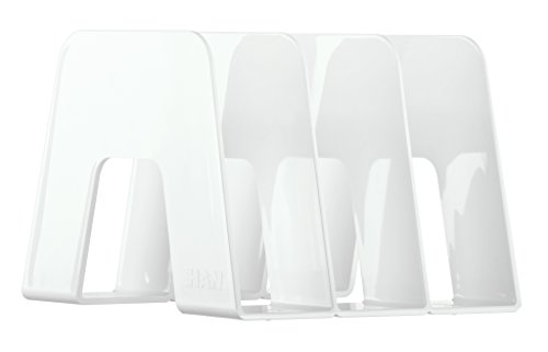 Doppelpack HAN 16200 Katalogsammler SORTER, je 3 Fächer, extra stabil, Elegante Design-Ikone in Hochglänzend (weiß | 2er Set) von HAN