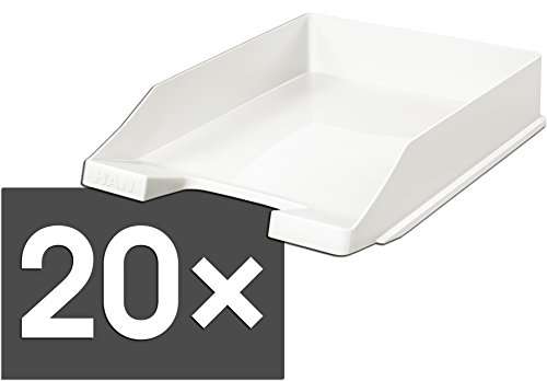 HAN 1027 Briefablage KLASSIK, DIN A4/C4, stapelbar, stabil, modern (weiß / 20er Pack) von HAN