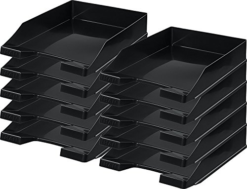 HAN 1027-X-13, Briefablage KLASSIK, Modern, Schick und Hochglänzend - 30 Stück schwarz von HAN
