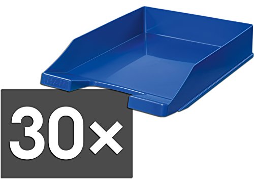HAN 1027-X Briefablage KLASSIK, DIN A4/C4, stapelbar, stabil, modern (30er Set, blau) von HAN