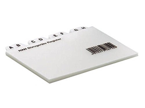 HAN Leitkarte DIN A6, Karteiregister, Leitregister Register A - Z, für Karteibox Karteikasten und trog, Polypropylen, 986, grau HAN Leitkarte DIN A6, Karteiregister, Leitregister Register A - Z, für Karteibox Karteikasten und trog, Polypropylen, 986, grau von HAN