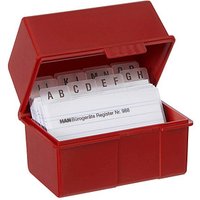 HAN A8 Karteikasten DIN A8 für 200 Karteikarten rot mit Deckel HAN A8 Karteikasten DIN A8 für 200 Karteikarten rot mit Deckel von HAN