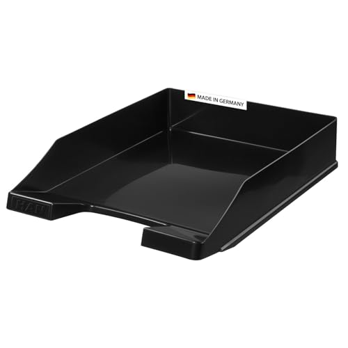 HAN Briefablage KLASSIK, 10 STÜCK Schreibtisch Organizer, Bürobedarf, Ablagefächer, Büromaterial, Briefkorb, Dokumentenablage, bis Format A4/C4, 1027-X-13, schwarz von HAN
