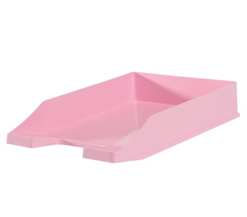 HAN Briefablage KLASSIK, 10 STÜCK Schreibtisch Organizer, Bürobedarf, Ablagefächer, Büromaterial, Briefkorb, Dokumentenablage, bis Format A4/C4, 1027-X-886, pastellrosa von HAN