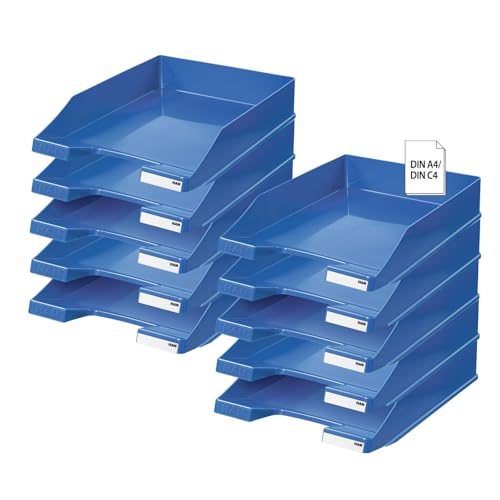 HAN Briefablage KLASSIK KARMA, 10 STÜCK, umweltfreundliche Briefablage aus 80-100% Recyclingmaterial, BLAUER ENGEL zertifiziert, für Unterlagen bis Format A4/C4, 10278-16, öko-blau HAN Briefablage KLASSIK KARMA, 10 STÜCK, umweltfreundliche Briefablage aus 80-100% Recyclingmaterial, BLAUER ENGEL zertifiziert, für Unterlagen bis Format A4/C4, 10278-16, öko-blau von HAN