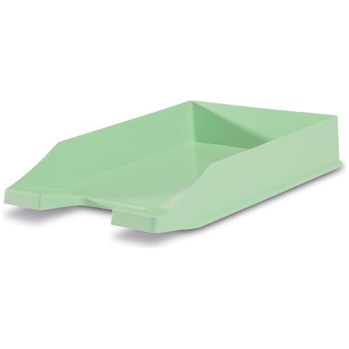 HAN Briefablage Klassik, 1 STÜCK Schreibtisch Organizer, Bürobedarf, Ablagefächer, Büromaterial, Briefkorb, Dokumentenablage, bis Format A4/C4, 1027-X-805, pastellgrün von HAN