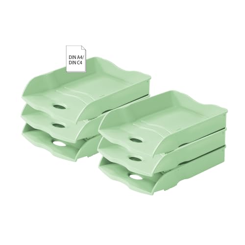 HAN Briefablage Re-LOOP, 6 Stück, 100% recycled, Dokumentenablage, Briefkorb, Briefhalter, Papierablage, bis Format DIN A4/C4 Unterlagen, 10298-805, pastellgrün HAN Briefablage Re-LOOP, 6 Stück, 100% recycled, Dokumentenablage, Briefkorb, Briefhalter, Papierablage, bis Format DIN A4/C4 Unterlagen, 10298-805, pastellgrün von HAN