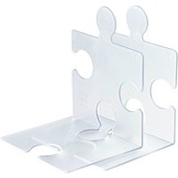 2 HAN Buchstützen PUZZLE transparent 12,3 x 14,2 x 17,1 cm von HAN