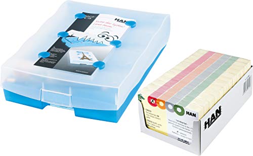 HAN CROCO 2-6-19 Karteikasten A8, Lernbox in Transluzent-Blau – Lernsystem für Vokabeln - dank Kästchen Schieben ins Langzeitgedächtnis – Ideal als Schulbedarf & Lernmaterial inkl. 1000 Karten HAN CROCO 2-6-19 Karteikasten A8, Lernbox in Transluzent-Blau – Lernsystem für Vokabeln - dank Kästchen Schieben ins Langzeitgedächtnis – Ideal als Schulbedarf & Lernmaterial inkl. 1000 Karten von HAN