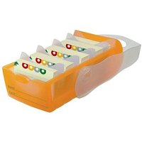 HAN Croco Karteikasten DIN A8 für 500 Karteikarten orange mit Deckel HAN Croco Karteikasten DIN A8 für 500 Karteikarten orange mit Deckel von HAN
