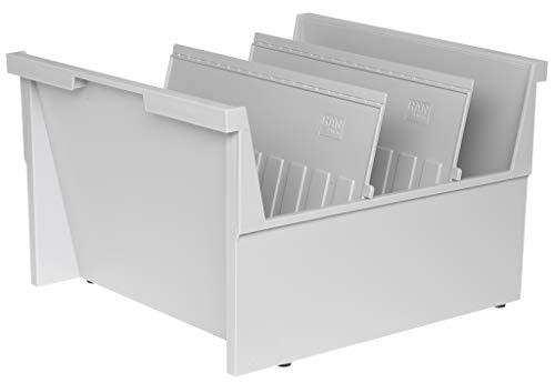 HAN Einhängetrog DIN A4 quer, Karteitrog für 1.000 Karteikarten, inklusive 2 Stützplatten mit Sichtreitern, passend für alle Container mit Normmaßschublade, Art.Nr. 854-0-11, lichtgrau von HAN