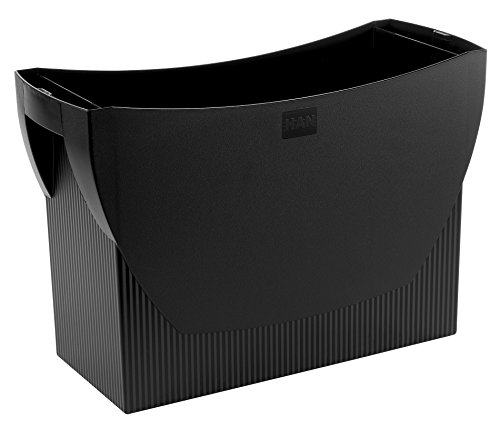 HAN Hängemappenbox SWING – praktische Box mit integrierten Stifteköcher für Mappen und Ordner, schwarz von HAN
