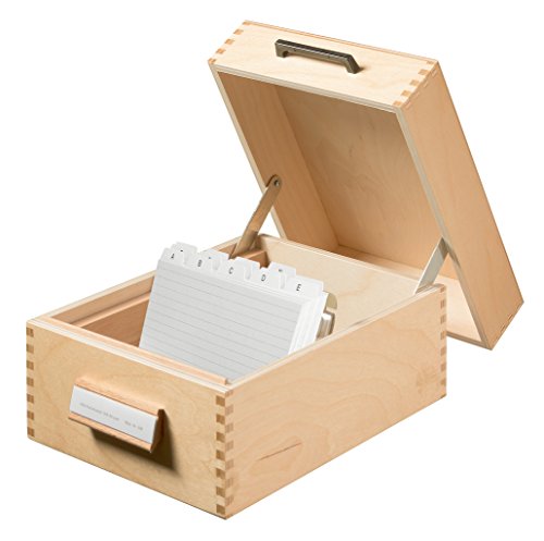HAN Holz-Karteikasten für 900 DIN A6 quer Karteikarten inkl. 1 Metallblattstütze, mit Beschriftungsfeld und Metallboden, FSC zertifiziertes Holz, hochwertige premium Qualität, 506, Naturholz HAN Holz-Karteikasten für 900 DIN A6 quer Karteikarten inkl. 1 Metallblattstütze, mit Beschriftungsfeld und Metallboden, FSC zertifiziertes Holz, hochwertige premium Qualität, 506, Naturholz von Hanlesi