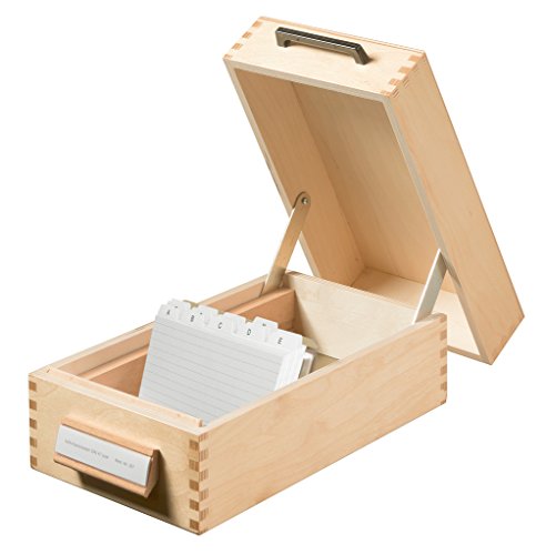 HAN Holz - DIN A7 - für 900 Karteikarten quer Karteikarten inkl. 1 Metallblattstütze, mit Beschriftungsfeld und Metallboden, FSC zertifiziertes Holz, hochwertige premium Qualität, 507, Naturholz HAN Holz - DIN A7 - für 900 Karteikarten quer Karteikarten inkl. 1 Metallblattstütze, mit Beschriftungsfeld und Metallboden, FSC zertifiziertes Holz, hochwertige premium Qualität, 507, Naturholz von HAN