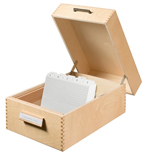 HAN Holz-Karteikasten für 1500 DIN A5 quer Karteikarten inkl. 1 Metallblattstütze, mit Beschriftungsfeld und Metallboden, FSC zertifiziertes Holz, hochwertige premium Qualität, 1005, Naturholz HAN Holz-Karteikasten für 1500 DIN A5 quer Karteikarten inkl. 1 Metallblattstütze, mit Beschriftungsfeld und Metallboden, FSC zertifiziertes Holz, hochwertige premium Qualität, 1005, Naturholz von Hanlesi