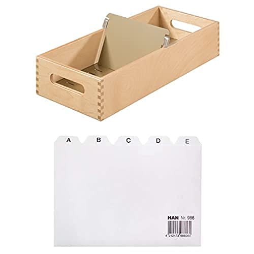 HAN Holz - quer Karteikarten inkl. + HAN Leitkarte DIN A6, Karteiregister, Leitregister Register A - Z HAN Holz - quer Karteikarten inkl. + HAN Leitkarte DIN A6, Karteiregister, Leitregister Register A - Z von HAN