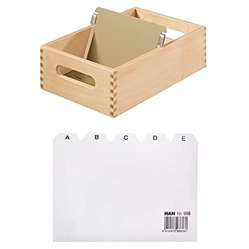 HAN Holz - quer Karteikarten inkl. + HAN Leitkarte DIN A6, Karteiregister, Leitregister Register A - Z HAN Holz - quer Karteikarten inkl. + HAN Leitkarte DIN A6, Karteiregister, Leitregister Register A - Z von HAN