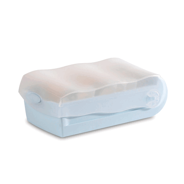 HAN Karteibox CROCO DIN A7 quer für 900 Karten transluzent-pastellblau von HAN