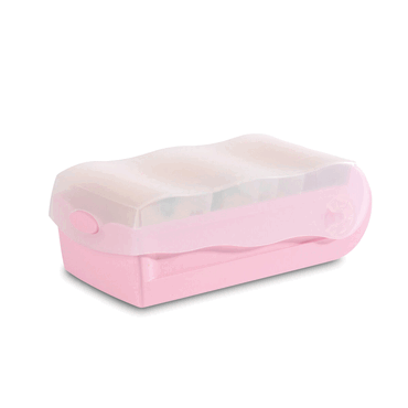 HAN Karteibox CROCO DIN A7 quer für 900 Karten transluzent-pastellrosa von HAN