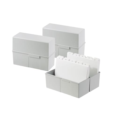 HAN Karteibox DIN A5 quer – innovatives, attraktives Design für 500 Karteikarten mit Stahlscharnier und Schnappverschluss, lichtgrau, 975-11, 3 STÜCK HAN Karteibox DIN A5 quer – innovatives, attraktives Design für 500 Karteikarten mit Stahlscharnier und Schnappverschluss, lichtgrau, 975-11, 3 STÜCK von HAN